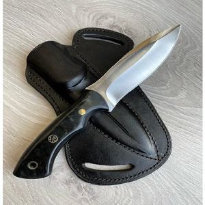 Cuchillo desollador hecho a mano de acero D2 con funda de cuero fino y mango de cuerno de búfalo, producto viral de moda y gran venta. - Product Image 1