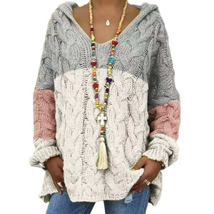 Jocoo Jolee Women's Autumn Twist Knitted Pullovers Casual Solid <b>Hooded</b> Sweatshirts Europe Style Streetwear <b>Jumper</b> XL Picture - Product Image 1