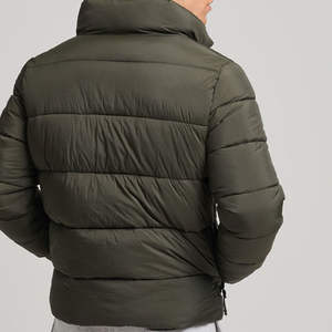 2025 High Quality Winter Wear Men's <b>Packable</b> Puffer <b>Jacket</b> Lightweight Fabric Stand Collar Zipper Style Windproof Outdoor <b>Jacket</b> - Product Image 2