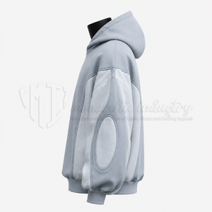 Sweat-shirt à capuche surdimensionné personnalisé avec design de manches à panneaux 3D, streetwear unisexe, sweat-shirt en molleton décontracté, OEM ODM - Product Image 5