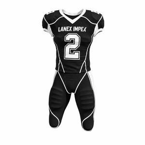 Nuevo diseño, uniforme de fútbol americano personalizado con estampado por sublimación, poliéster de secado rápido, malla, corte holgado y extragrande. - Product Image 2