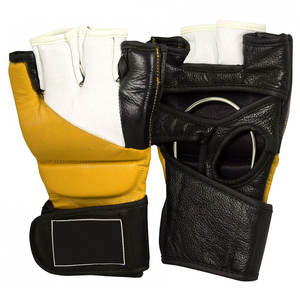 Gants de boxe MMA en cuir de vachette à séchage rapide, avec logo personnalisé, pour entraînement de kickboxing et sacs de frappe lourds - Product Image 3