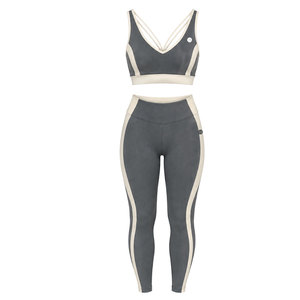 Conjunto deportivo acanalado sin costuras para mujer, ropa deportiva acanalada para correr, entrenamiento atlético, sesiones de fitness y sujetador deportivo, en tendencia ahora. - Product Image 3