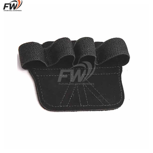 Guantes de gimnasio de cuero vacuno OEM con correas de levantamiento para soporte de muñeca, guantes antideslizantes para levantamiento de pesas, protector de palmas. - Product Image 5
