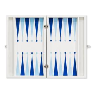 Luxury Light Blue <b>Backgammon</b> Board Game <b>Set</b> with Durable <b>Backgammon</b> with Complete Accessories and Checkers Perfect for Gifting - Product Image 4