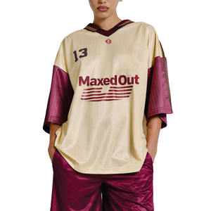 Conjunto de Jersey de Fútbol Americano de Malla de Poliéster de Primera Calidad, Unisex, Talla Grande, con Pantalones Cortos de Satén, Logotipo Personalizado, Ropa de Equipo, Servicio OEM - Product Image 4