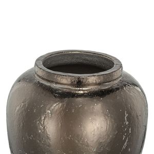 Vase d'appoint rond en céramique Sienna Brown 13x13x16, vase en porcelaine - Product Image 4