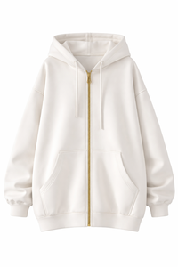 Sudadera con Capucha Unisex de Alta Calidad, Lisa, con Cierre Completo, Forro Polar Grueso y Cálido, Estilo Casual Urbano, Holgada, de Secado Rápido - Product Image 3