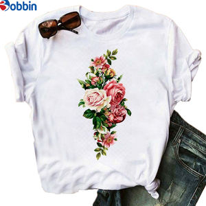 Camisetas de alta calidad con diseño personalizado, premium, tallas grandes, con estampado floral para el Día de San Valentín, para chicas y mujeres, camiseta oversize. - Product Image 6