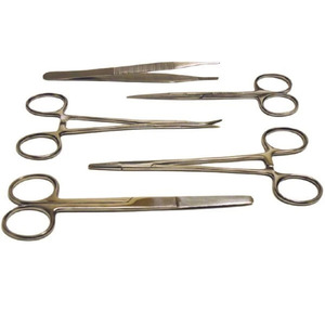 Jamso Industries 5-Piece Surgical Medical Training <b>Suture</b> Set <b>Kit</b> Stainless Steel CE Certified ISO13485 Compliant Instrument - Product Image 1