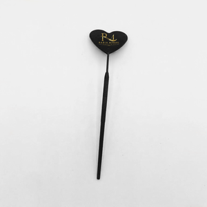 Black Powder Coated Color Heart Shape Eyelash <b>Mirror</b> And Handle Diamond Grip Lash <b>Mirror</b> Customized - Product Image 6