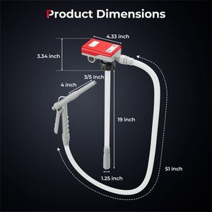 Pompe de transfert de carburant avec buse incluse, pompe à carburant et pièces détachées - Product Image 3