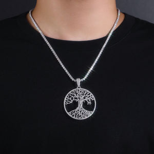 Rhodium Plated Stainless Steel <b>Cross</b> Pendant With Round Brilliant Cut Diamonds Micro Insert Classic Religious <b>Charm</b> Jewelry - Product Image 2