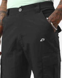 Pantalones Cargo de Nylon Negros para Hombre, Corte Slim Fit, Estilo Táctico, Ligeros, Multibolsillos, Calidad de Exportación - Product Image 4