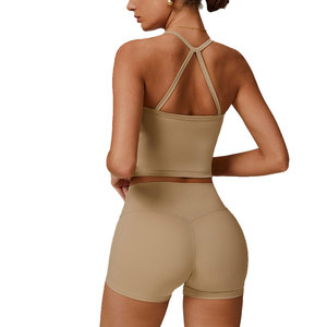 Breathable Women's 2 Piece <b>Sets</b> Push Up Sports Bra With Highly Stretchable Shorts Lightweight Spandex Polyester Womens Yoga <b>Sets</b> - Product Image 5