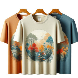 T-shirts imprimés de style streetwear pour hommes en coton tricoté fin à col rond manches courtes conceptions uniques imprimés personnalisés ODM de haute qualité - Product Image 4