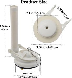 Kit de remplacement de valve de chasse d'eau pour réservoir de toilettes de 3 pouces, compatible avec les toilettes monobloc TOTO et American Standard - Product Image 4