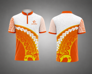 เสื้อโปโลซับลิเมชั่นคุณภาพสูงสั่งทำได้ ลายซัมเมอร์ไวบ์ แห้งเร็ว ระบายอากาศได้ดี ผลิตจากโพลีเอสเตอร์ เหมาะสำหรับกีฬา รับผลิตแบบ OEM จากโรงงาน - Product Image 3