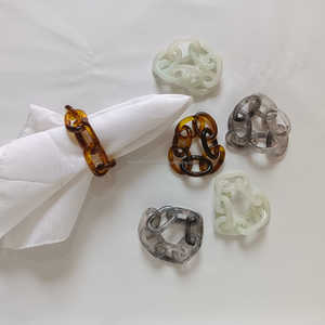 Luxurious Premium Quality Custom Color Chain Link Resin Classic Eco-Friendly Napkin Holder Designer Wedding <b>Party</b> <b>Table</b> - Product Image 6