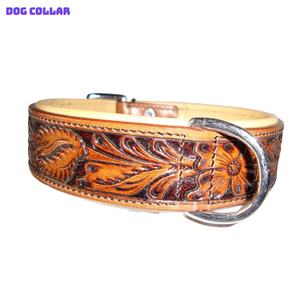 Collar de perro de cuero indio genuino con tachuelas plateadas de latón mixto de la mejor calidad al por mayor, accesorio para mascotas con remaches de animales sólidos - Product Image 1