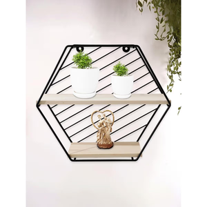 <b>Rustic</b> Metal Wall Mounted <b>Shelves</b> for Living Room - Product Image 1