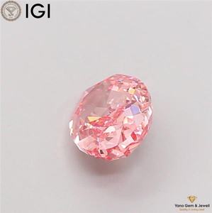 Diamant de laboratoire CVD 1,50 CARAT avec certificat IGI, taille ovale, couleur rose vif fantaisie, clarté VVS2, pour bague d'élégance royale - Product Image 5