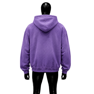 Sweat à capuche graphique Purple Angel vintage oversize streetwear, motif ailes célestes, effet délavé, artistique, épais, décontracté, unisexe, tendance - Product Image 2