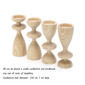 Candelero de madera de fresno natural hecho a mano, pintado, para decoración de bodas, hogar y Ramadán, por MULTI CRAFT - Product Image 4