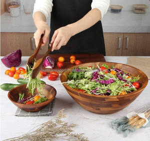 ชามสลัดทำจากไม้ราคาถูกต่อรองได้ - Product Image 2