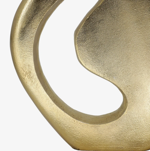 Vase décoratif en or finition exquise, forme unique, objet d'art ajouré, centre de table pour la décoration intérieure du salon - Product Image 5