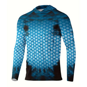 Sudadera con Capucha de Pesca para Hombre, Personalizada al por Mayor, Sublimada, Talla Grande, de Poliéster, Manga Larga, Secado Rápido, Transpirable, UPF 50+, Camuflaje - Product Image 4