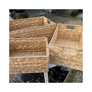 Plateau de service en bambou, panier naturel tissé à la main - Product Image 4