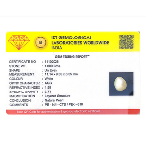 Handcrafted Natural Keshi Pearl 5.4 Carat Loose Gemstone for Fine Jewelry - Product Image 4