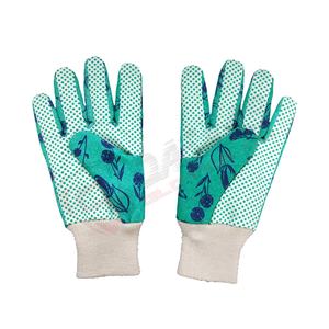 Vente en gros de gants tricotés en coton bon marché de protection en pointillés pour le travail Gants d'impression de fleurs d'automne Gants chauffés d'hiver pour femmes - Product Image 3