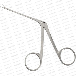 Pinces à préhension Alligator – Acier inoxydable, simple action, mâchoires dentelées – Instruments microchirurgicaux ORL et otologie par Vaslcare - Product Image 1