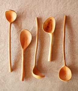 Juego de Cucharas de Madera Hechas a Mano, Utensilios de Cocina Rústicos Naturales, Duraderos y Artesanales para Uso Doméstico - Product Image 6