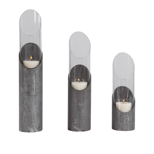 Tabletop Metal Glass Handmade Eco-Friendly Durable Candelabra Taper <b>Candle</b> Holder Centerpiece Home Decor Wedding Christmas - Product Image 5