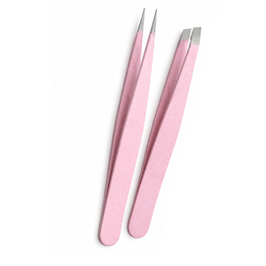 Pinzas para Cejas con Punta Puntiaguda Rosadas, Acero Inoxidable, Duraderas, Estilo Moderno para una Depilación Precisa - Product Image 5
