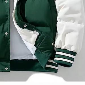 แจ็คเก็ตเบสบอลทรงพัฟเฟอร์รุ่นล่าสุด พร้อมฮู้ดขนเฟลซ แจ็คเก็ตบับเบิ้ลแบบ Letterman แจ็คเก็ตบอมเบอร์สำหรับฤดูหนาวกลางแจ้ง สไตล์พองๆ รุ่น CP-MPJ-18 - Product Image 6