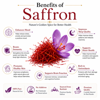 Safran de Mongra du Cachemire de qualité supérieure séché au soleil, 100% naturel, qualité alimentaire, longues brins, conditionnement de 1 g, durée de conservation de 2 ans