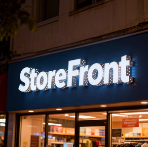 שלט חזית לחנות, שלט חיצוני, לוחות פרסום, תאורת לד, אותיות מתכת תלת מימד, לוח תאורה בהתאמה אישית, דלתות ברזל לעסקים - Product Image 3