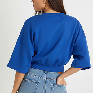 T-shirt à manches longues col rond en jersey 100% coton, de haute qualité, sur mesure, décontracté, streetwear, tendance - Product Image 6