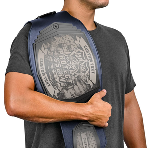 Ceintures de championnat de lutte UFC en cuir imperméable personnalisées, unisexe, très résistantes, à taille haute, épaisseur 2 cm, super qualité, vente chaude - Product Image 6