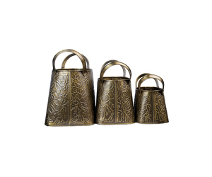 Luxury Modern Handle <b>Vase</b> <b>Set</b> of <b>3</b> Sizes Home & Hotel Decor Handcrafted Metal Flower <b>Vase</b> - Product Image 1