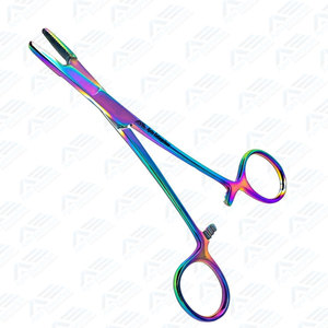 Portaagujas Olsen Hegar con Revestimiento de Titanio Multicolor, Mordazas Cruzadas Dentadas y Ranuradas, Portaagujas Olsen Hegar Médico - Product Image 5