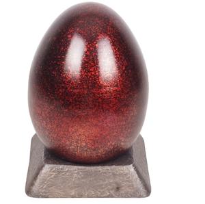 Sculpture en pierre en forme d'œuf, finition rouge, pour urne commémorative, style américain, décoration intérieure, pour crémation, 220 - Product Image 1