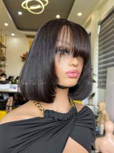 Perruque à franges Vendeur vietnamien de cheveux humains naturels droits dans la trame Paquet de cheveux de donneur vietnamiens alignés sur les cuticules - Product Image 5