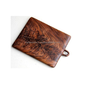 Tabla de Cortar de Madera Natural Hecha a Mano de Alta Calidad, Diseño Moderno y Lujoso, Ecológica, con Mango de Acero Inoxidable para Uso en la Cocina - Product Image 5