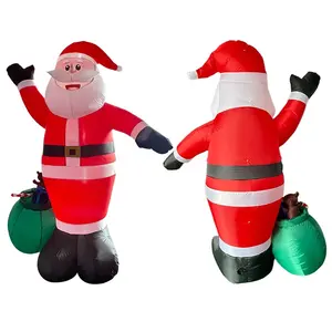 Christmas Inflatable Santa Claus Cute Blow Up Xmas Winter Yard Decor Holiday Vacation Party Outdoor Decoration