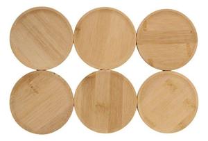 Ensemble de sous-verres en bois rustique, sous-verres en bois massif faits à la main, protection naturelle de la table pour la maison et le bar - Product Image 6